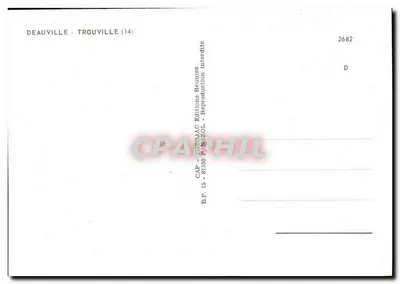 Deauville - Trouville — L'Heure du Baïs, Le Rond-Point, La Piscine — Éditions Panzol — Verso