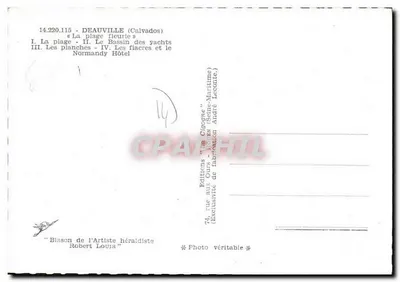 Deauville — Visão panorâmica — Éditions aux Ours — Verso