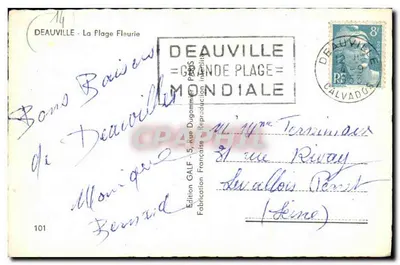 Deauville — Souvenir de Deauville — Edición Galf — Reverso