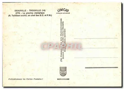 Deauville - Trouville — A piscina olímpica — Lumicap — Verso