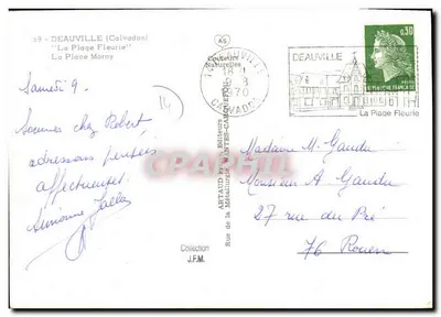 Place Morny — Deauville (Calvados) — Editore Artaud Naturelles — Verso