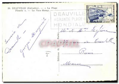 Deauville — De Place Morny — Uitgaven G. D. Paris — Achterkant