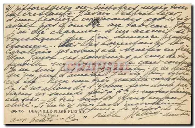 Praça Morny — Deauville-Plage Fleurie — Editora Deauville-Plage Fleurie, n° 955 — Verso