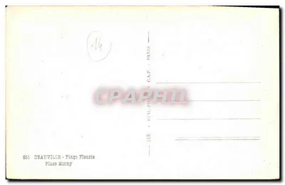 Deauville - Place Morny — editor C.A.P. Paris, n° 655 — Verso