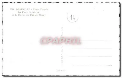 Deauville - Place Fleurie — A Estátua do Duque de Morny — C.A.P. n°2268 — Verso