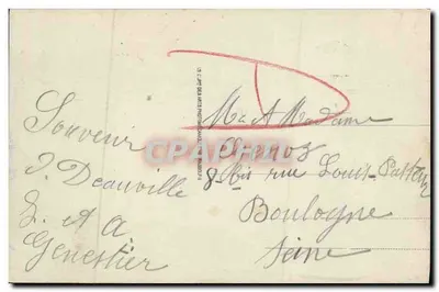Deauville - A Praia Florida - A Praça Morny — editor J. Deauville, n° 242 — Verso