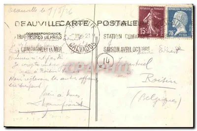 Deauville — A Place Morny — G. F., Le Havre — Verso