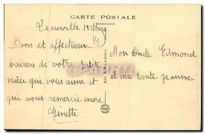 Deauville-sur-Mer — Place de Motny — Verlag: H. Ballin, Buchhändler — Rückseite