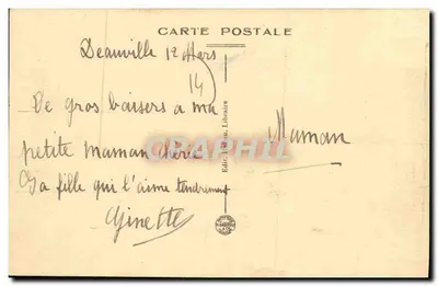 Deauville-sur-Mer — Place de Morny avec fontaine centrale — Éditeur : Hébert, Libraire — Rewers