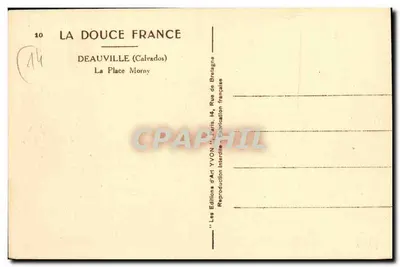A Place Morny — Deauville (Calvados) — Éditions d'Art YVON — Verso