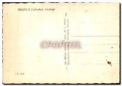 Deauville (Calvados) — La plage — Les Éditions d'Art Martel, Paris — Achterkant