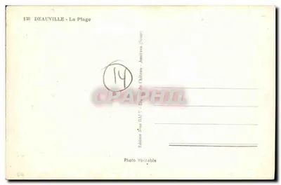Deauville - La Plage — editore MAGE, n° di serie 138 — Verso