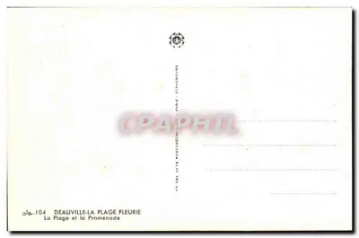 Deauville — A Praia e a Promenade — editor AP.104 — Verso
