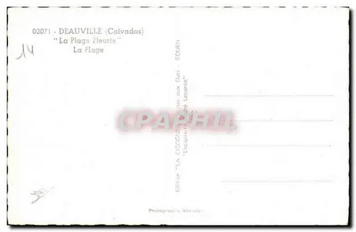 Deauville (Calvados) — La Playa Fleurie — Edición La Cigogne — Reverso