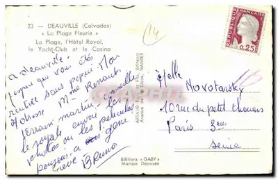 Deauville (Calvados) — La Spiaggia, l'Hotel Royal e il Club Nautico — Edizioni Gaby — Verso