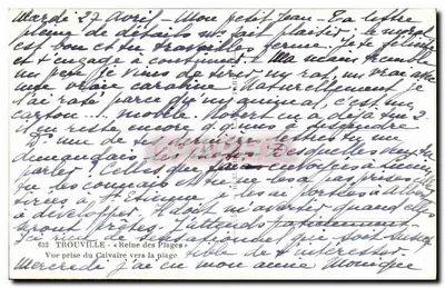 TROUVILLE - « Regina delle spiagge » — Vista presa dal Calvario verso la spiaggia — n°632 — Verso