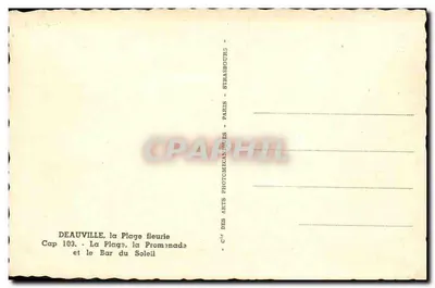 Deauville, la Plage fleurie — Cap 103 — Cie des Arts Photomécaniques, Paris — Reverso