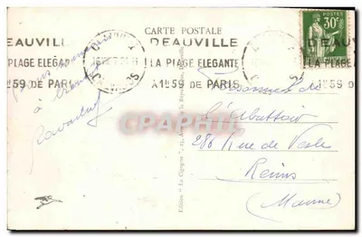 Deauville, Die Blühende Strände — Sonnenbad — Edition Deauville, Nr. 77 — Rückseite