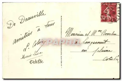Deauville-Plage Fleurie — L'Heure du Bain — editor L.694 — Verso