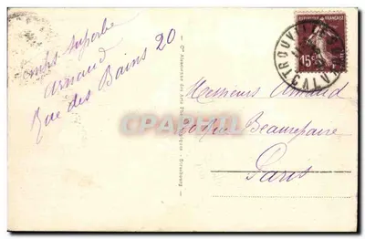 Deauville - Playa floreada - La Playa — editor anónimo, n° de serie 159 — Reverso