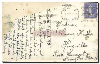 Deauville — La Plage Fleurie — La Plage. L.L. — N° 158 — Verso