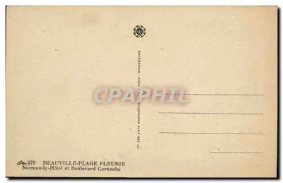 Deauville-Plage — Hotel Normandy i Boulevard Cornuché — Deauville-Plage Fleurie — Rewers