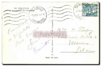 Deauville — A Promenade des Planches — G. Riant, editor, n°140 — Verso
