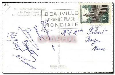 Deauville — A Promenade das Placas — Edições Gaby — Verso