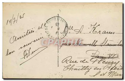 Deauville - Os Novos Banhos e a Praia — editor Galvadou, n° 258 — Verso