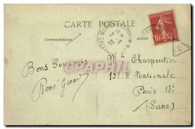 Ao redor de FALAISE — O Castelo de Blocqueville — C. Jeanne, editor-fotógrafo Falaise, n°66 — Verso