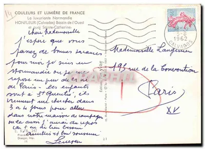 Bacino del Oeste y muelle Sainte-Catherine — Honfleur — Ediciones de Arte Y.07 — Reverso