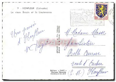 Honfleur — Le vieux Bassin et la Lieutenantance — Éditions Gaby — Verso