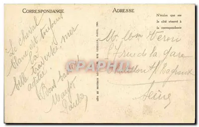 Honfleur — Przystań statku z Havru — LL — Rewers