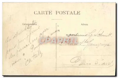 Statek z Honfleur w burzę — seria 26 — wydawca nieznany — Rewers