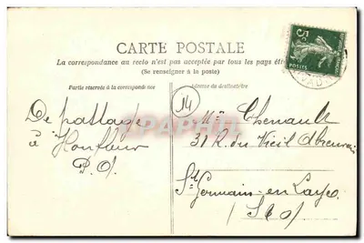 Honfleur — Retorno de barcos de pesca — Coleção AD — Verso