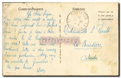 Honfleur — Jacht na jetée — LL — Rewers
