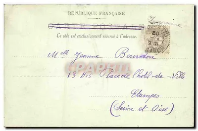 Honfleur — Przybycie statku z Havru — LL. — N°14 — Rewers