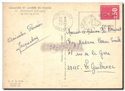 Port rybacki — Honfleur (Calvados) — Wydawnictwo Jean-Jaurès — Rewers