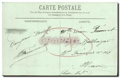 Honfleur — Boulevard Carnot — LL. — Editor LL. n°63 — Verso