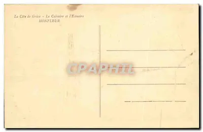 Crucifixion — Calvaire sur la Côte de Grâce à Honfleur — éditeur non visible — Verso