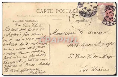 Honfleur — Notre-Dame de la Grâce — editor não identificado, número de série não visível — Verso