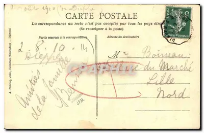 Menina de Honfleur — Fim do século XVIII — D. Louveau, Honfleur — Verso