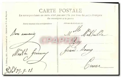 Kobieta w stroju normandzkim — Honfleur — D. Louveau, nr 303 — Rewers