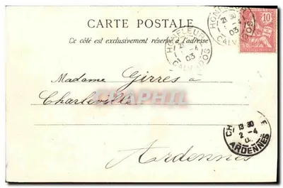 Honfleur — Kwadratowa wieża Kościoła św. Katarzyny — La C.P.A. Paryż, nr 2652 — Rewers