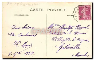 Honfleur — Nuevo portal de la Iglesia de Santa Catalina (siglo XIII) — G. F., Le Havre — Reverso