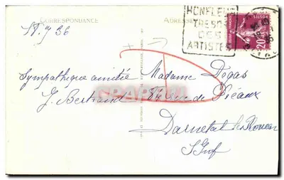 Honfleur — Wieża kościoła św. Katarzyny — LL. nr 196 — Rewers