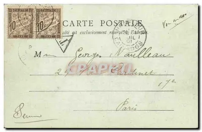 Katedra i wieża św. Katarzyny — Monfleur — B.F., Paryż — Rewers