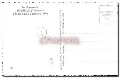 HONFLEUR (Calvados) — Kościół św. Katarzyny (XVe) — Éditions Normandie — Rewers