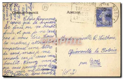 Honfleur — La Lieutenante — LL — Rewers