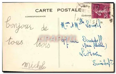 Honfleur — La Lieutenante i stary port — C. M., Havr, N°60 — Rewers